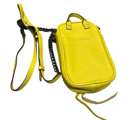 Aimee Kestenberg Yellow Crossbody Bag with Black Chain Strap