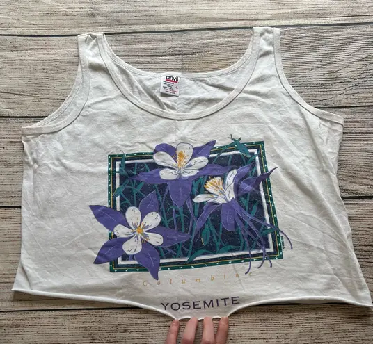 Anvil Vintage 90s Yosemite Columbine Cropped Top Womens Large USA National Park