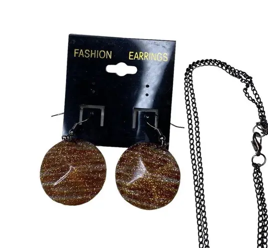 Fashion Earrings Pink Glitter Set and Brown Glitter Set Both Brand New