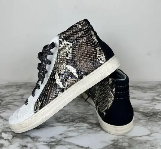 P448 John/Skate Snakeskin Print High Top Python Brown Shoe Women Size EU 38 NEW