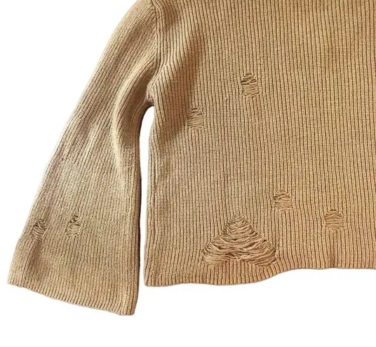 by the way. Revolve Mira Distressed Sweater Rust Mustard Gold