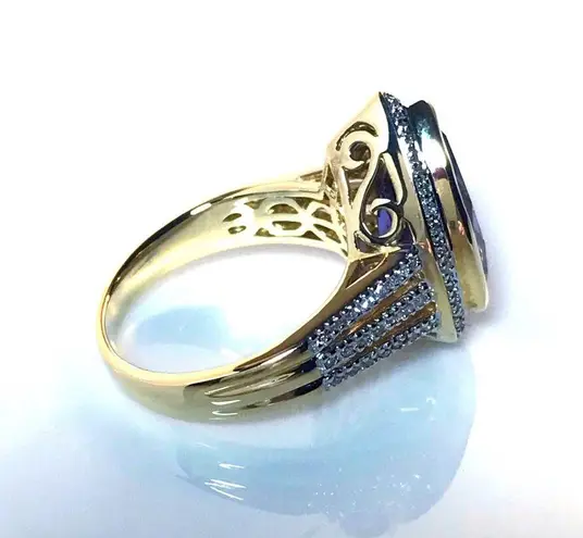 Alwand Vahan 14KT GENUINE 4 CARAT & DIAMOND RING DESIGNER -7.17 GRAMS!!