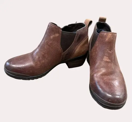 Keen women’s brown leather ankle boots shoes size 7 SKU 6174