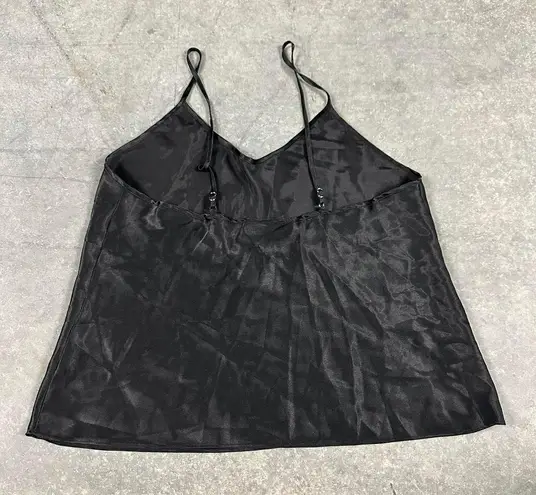 secret treasures  Black Satin Slip Tank Top