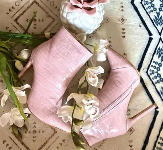 Boutique NEW Pink Croc Booties