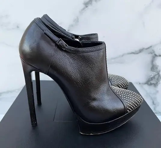 Saint Laurent Janis women’s leather studded ankle boot size IT 36.5 US 6.5
