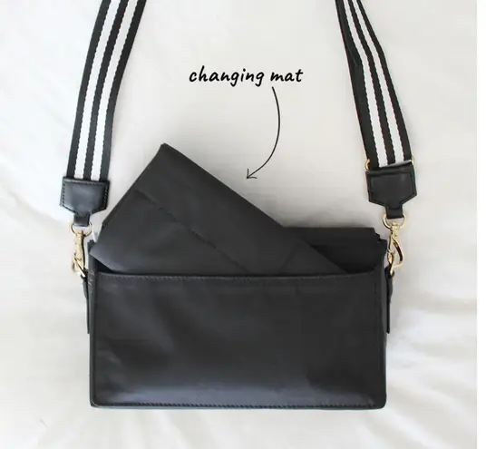 Tote Savvy Change Kit + Mini Crossbody in Black NEW