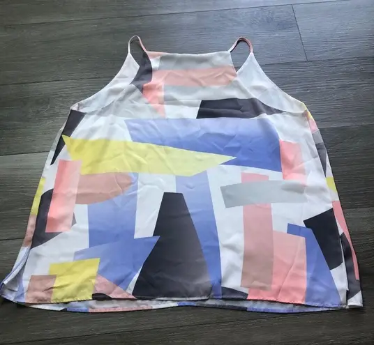 Madison Curvy Geometric Pattern Print Tank Top Size 2X