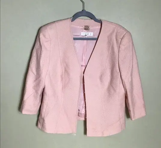 Escada Women’s Vintage Pink 3/4 Sleeve Blazer With Hook Closure Sz. 42/Lrg EUC Size L