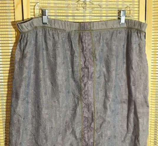 Krakerz Vintage 1990s Y2K Purple Floral Distressed Maxi Skirt Boho Festival XL