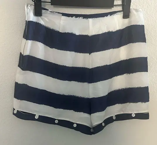 BCBGeneration  Navy Blue and White Stripe Silky Shorts Size 2