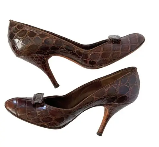 Palter DeLiso 1940s Genuine Alligator Leather Pumps Vintage DeLiso Debs by Heels