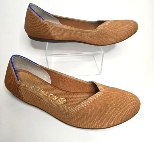Rothy’s The Flat Knit Woven Round Toe Warm Caramel Brown Slip On Size 9