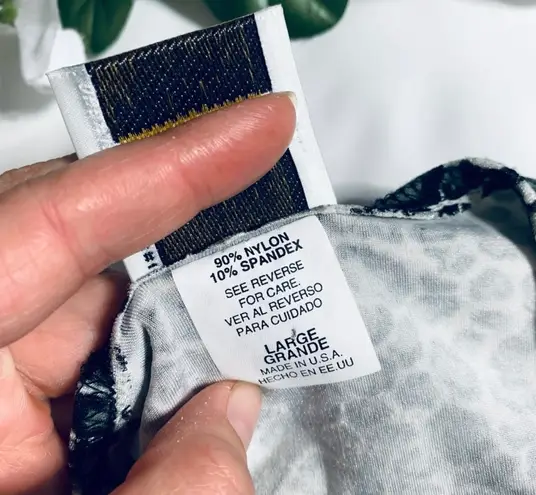 Vintage Bentley black/gray leopard print nylon spandex blend shirt Multiple Size L