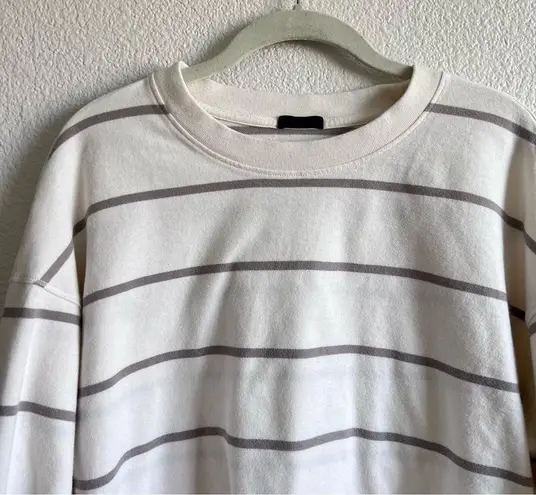 ATM Anthony Thomas Melillo Plaited Jersey Stripe Sweatshirt