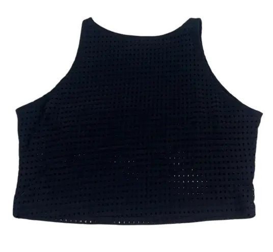 Onzie Black Mesh Tank Cropped Sports Top