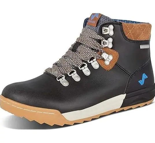 Forsake Patch Hiking Boots Leather Lace Up Waterproof Wicking Mid Black Tan 8.5