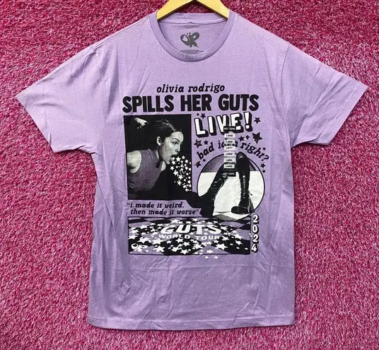 Olivia Rodrigo Spills Her Guts Live Purple T-Shirt L