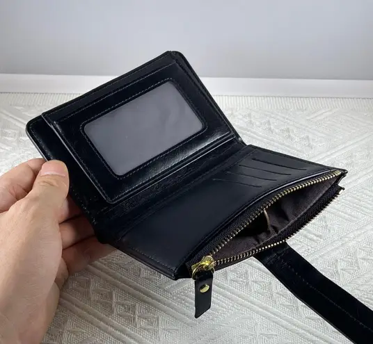 Wallet for Women,Trifold Snap Closure Wallet,Credit Card Holder Coin Purse Black