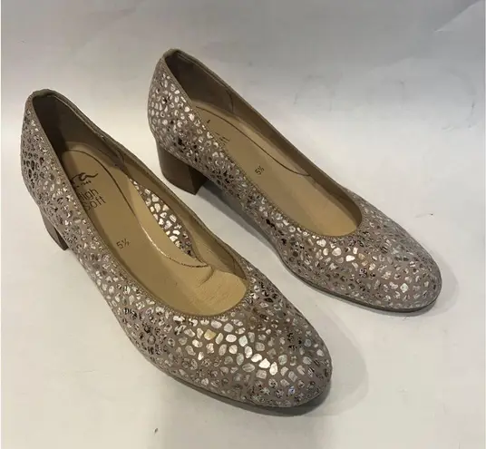 Ara Vivian Pump in Camel Confetti size 5.5/6.5 Silver