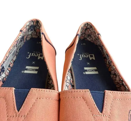 Toms x Meuf Paris Rosie The Riveter Coral Canvas Alpargata Classic Slip