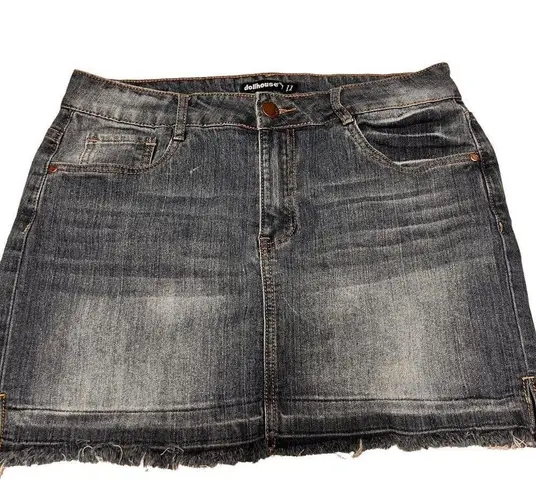 Dollhouse Women Short Skirt Color Wash Denim Size 11 Sku 1027