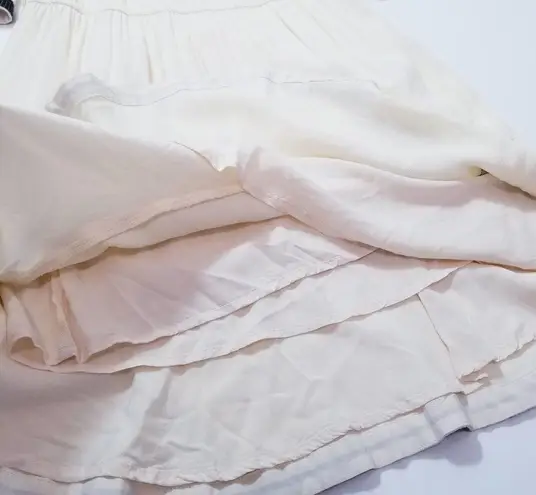 Ba&sh Cream Embroidered Bell Sleeves Lady Dress