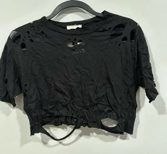 Necessary Clothing  Distressed Crop Top Size Small