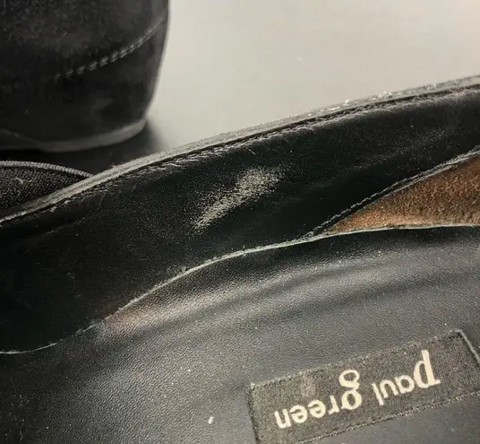 Paul Green Daniella Black Suede Crisscross Straps Covered Wedge Shoes Size 7/4.5