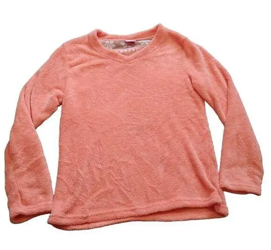Pink Laundry Size Medium M Coral Bright Fuzzy Sweater Casual Comfy Top Long