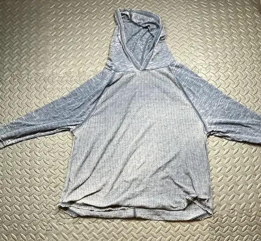 Lincoln Outfitters Women's Blue Wash Hooded Cardigan Size L