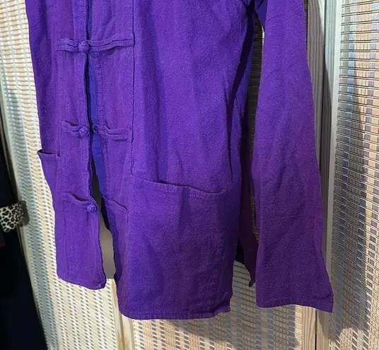100% Cotton Unbranded Dark Purple Asian Style Jacket Frog Closures Thailand Size undefined