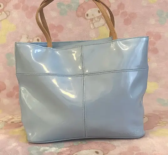 Estée Lauder Baby Blue adorable handbag beige leather handle straps (NEW)