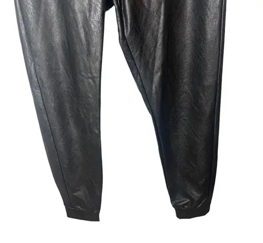 Commando  Women’s Faux Leather Jogger Pants Size XS in Black