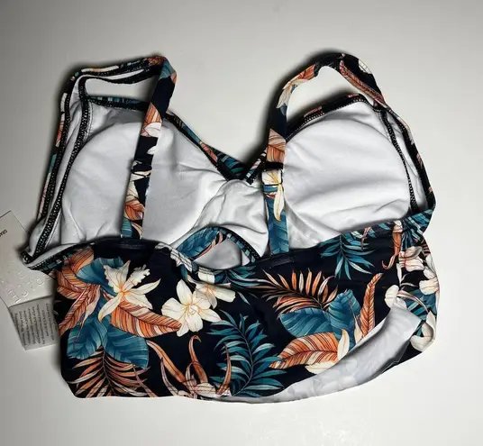 Floral Boy Short Swimsuit and Sheer Coverup New M Blue Size M