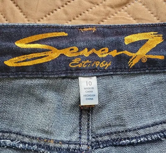 Seven7 weekend boyfriend relaxed fit size 10 medium dark jean denim