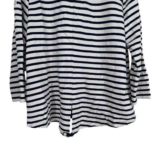 Lauren Ralph Lauren Active Navy White Striped Zip Front Jacket size Medium NWT Blue