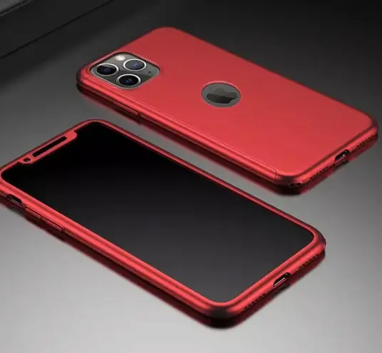 iPhone 11 Pro Max Fashion 360 Shockproof Case Red