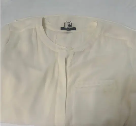 NYDJ Cream 3/4 Sleeve Relaxed Blouse