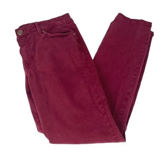 Ruby Level 99 Lily Skinny Straight Leg Jeans Red Size 30