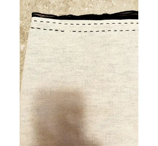 PHILOSOPHY ALBERTA FERRERI Pencil Skirt Bone Black Silk Trim Italy 42 US 6 EUC White