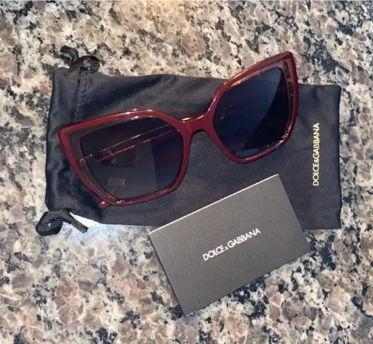 Dolce & Gabbana Red/pink  Sunglasses with translucent sides