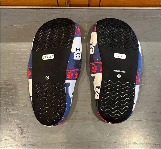 NWOT MeUndies Unisex Snowman Slippers Blue Size undefined