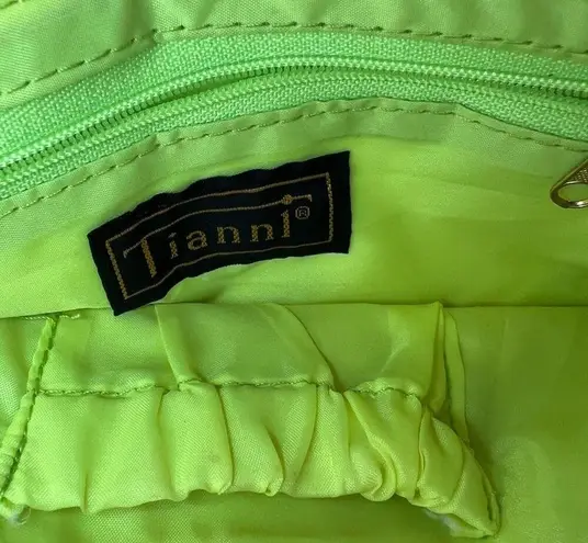 Tiannl Pink and Green Top Handle Bag