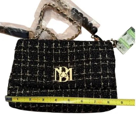 Badgley Mischka Bouclé Tweed Shoulder Bag