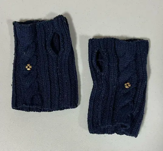 Navy Blue Knit Knitted Cut