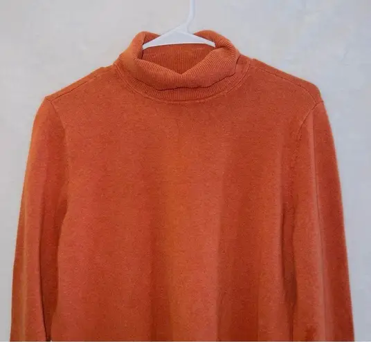 Duluth Trading Co. Orange Long Sleeve Turtleneck Sweater size medium