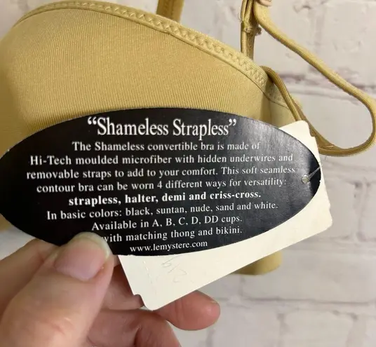 Le Mystere NEW Shameless strapless convertible bra L'image size 32 D Tan
