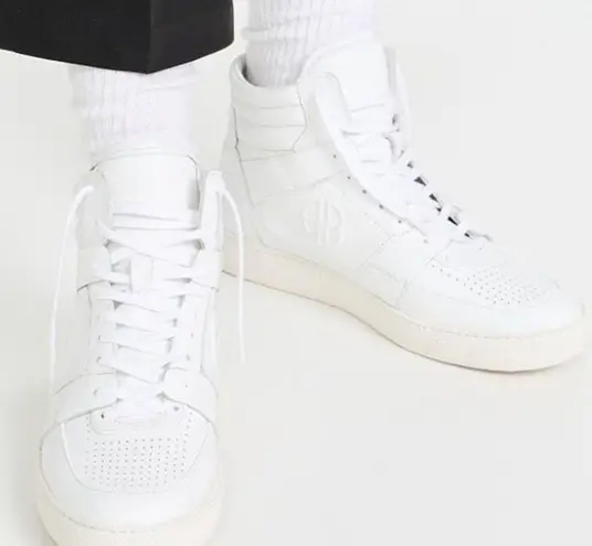 ANINE BING Hayden White High-Top Sneakers High Tops Streetwear size 38 US 8