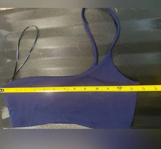 Susana Monaco Women’s Made In USA One Shoulder Bralette Crop Top Size S Navy New